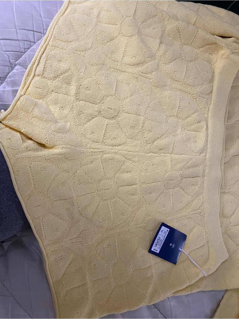 Roller Rabbit Pale Yellow Textured Knit shorts